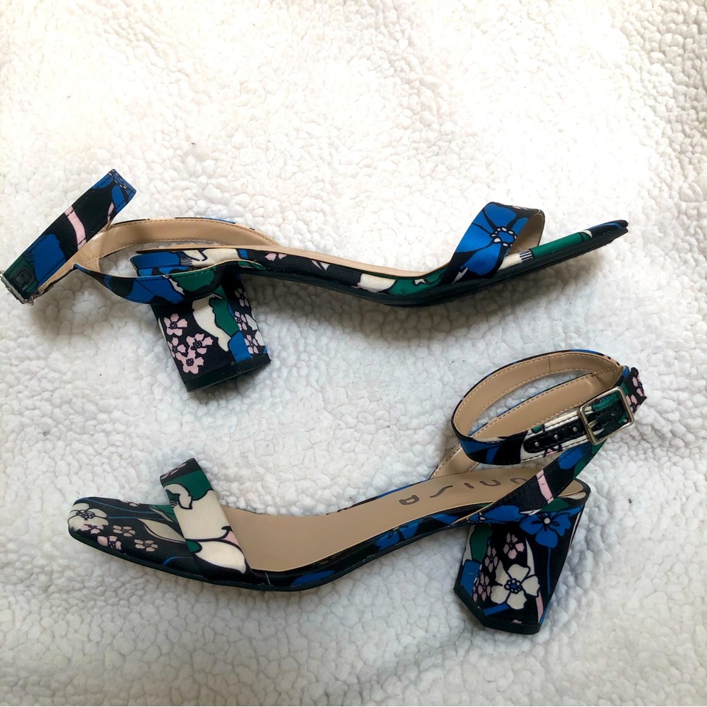 Strappy Floral Heel Sandal